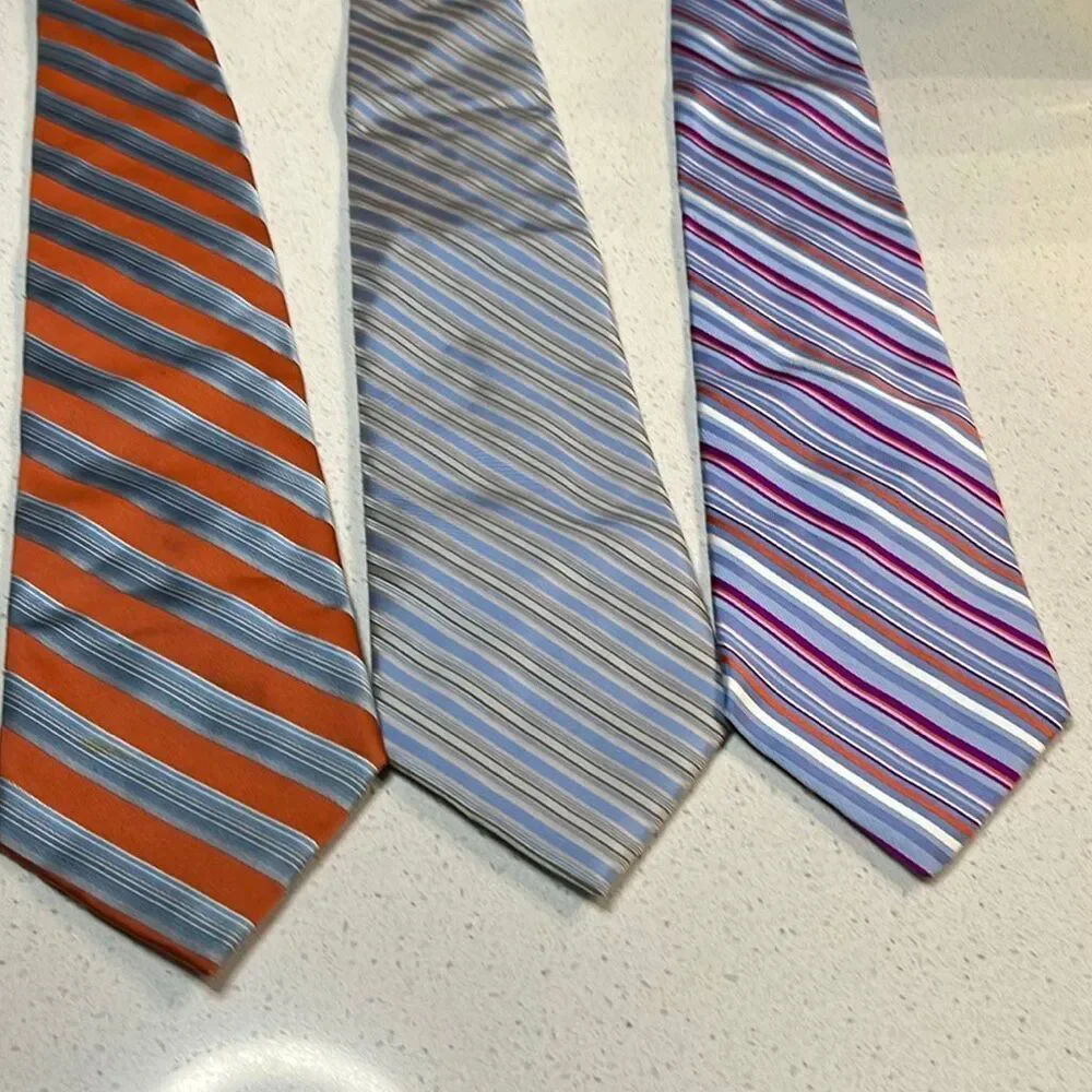 SILK TIE Lot of 3 Burma Bibas Claiborne Tommy Hilfiger